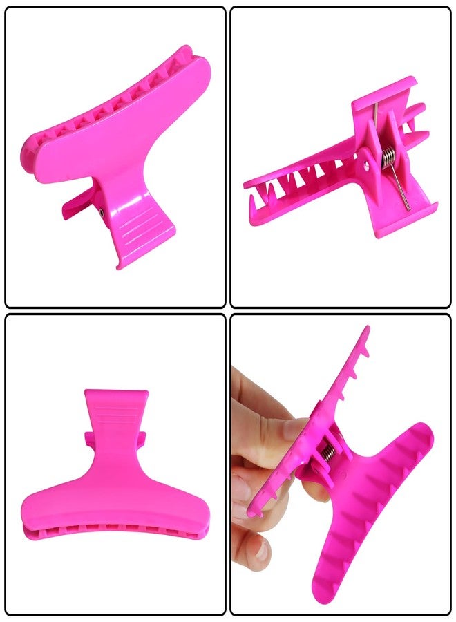 Ondder Black Hot Pink Butterfly Hair Claw Clips for Styling & Sectioning - Makeup Hair Accessories for Women & Girls - Image 5